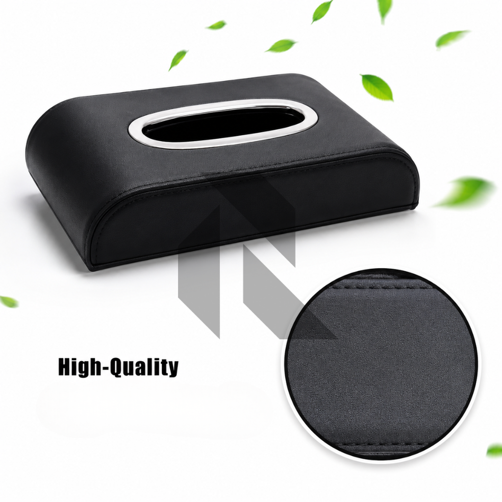 Universal Black Car Tissue Box – High Quality Leather Tissue Box