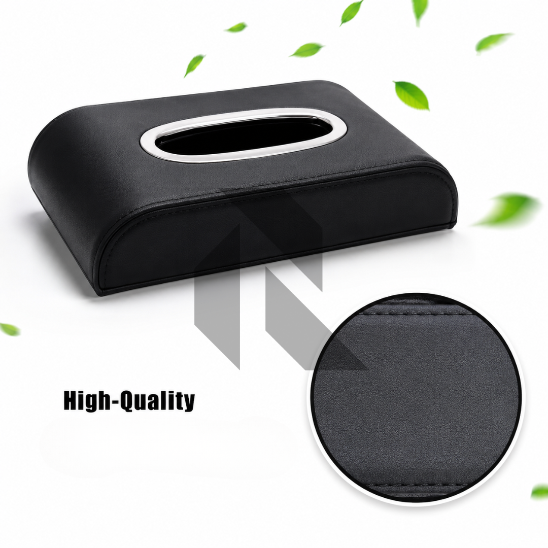 Universal Black Car Tissue Box – High Quality Leather Tissue Box
