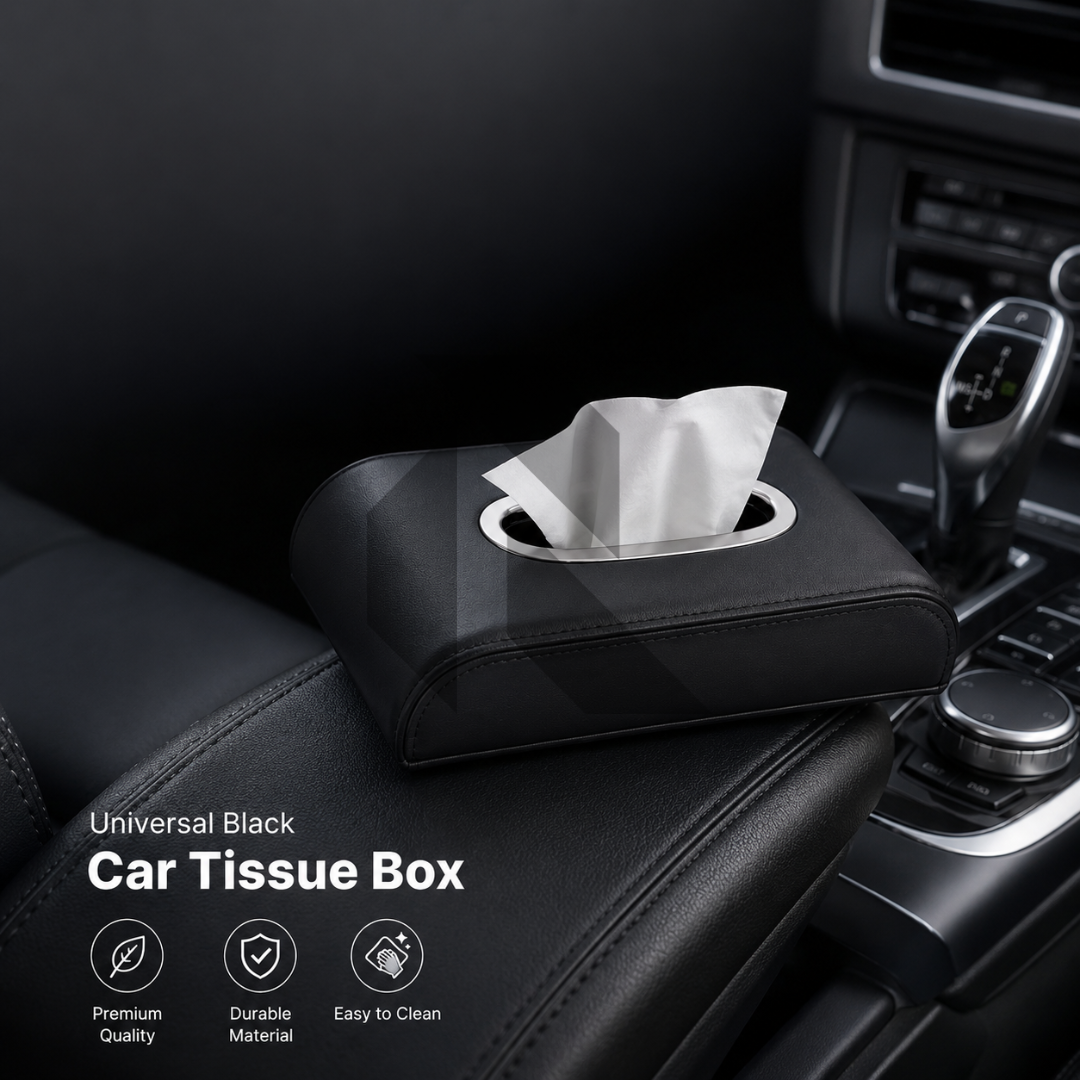 Universal Black Car Tissue Box – High Quality Leather Tissue Box