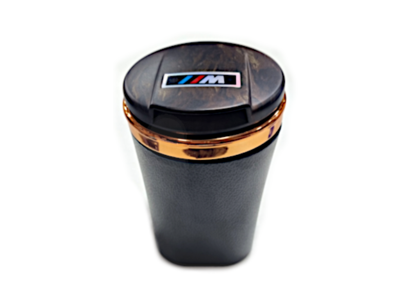 Premium Car Cup Holder Ashtray with Flip Top Lid – Smokeless Portable Ashtray with LED Light