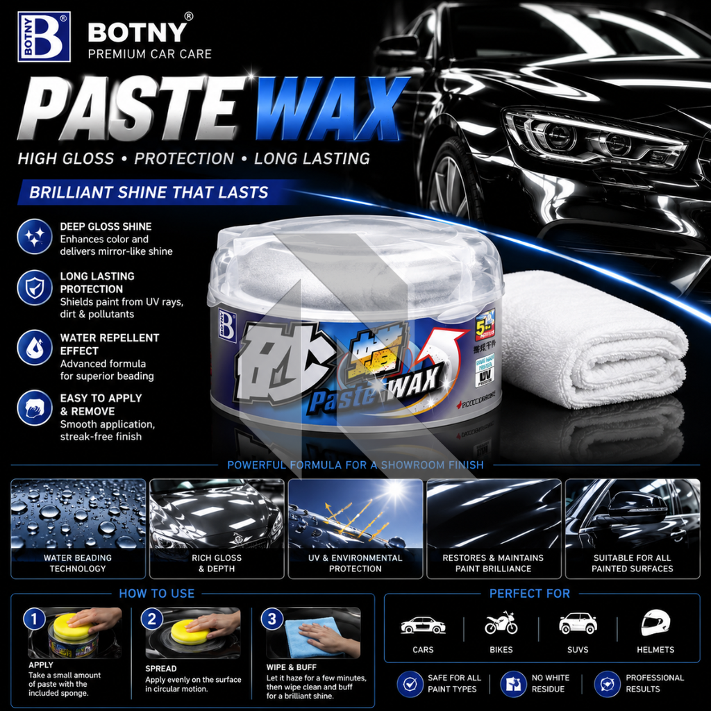 Botny Paste Wax 250g – High Gloss Car Polish & Long-Lasting Paint Protection Wax