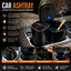 Universal Car Ashtray with Blue LED Light – Push Flip-Up Smokeless Ashtray