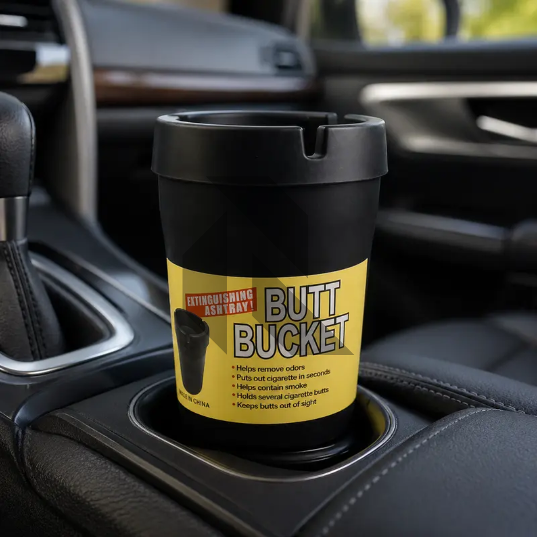 Universal Car Cup Holder Ashtray | Portable Smokeless Cigarette Butt Bucket for Car & Office
