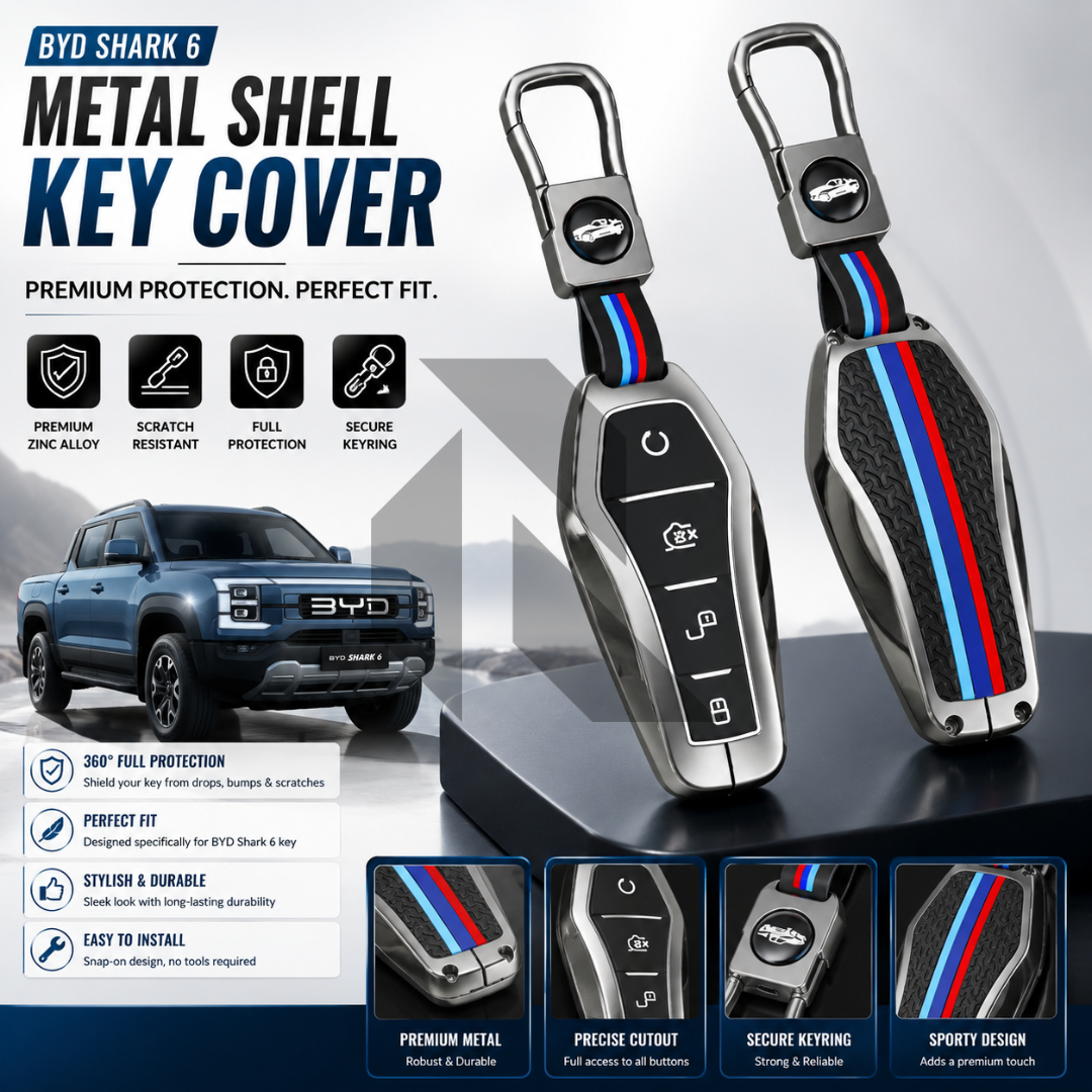 BYD Shark 6 Metal Key Cover Premium Protective Case – Zinc Alloy Smart Key Protection Shell