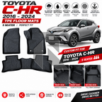 Toyota C-HR 2016-2024 TPE Floor Mats – Waterproof Custom Fit All-Weather Car Floor Mats