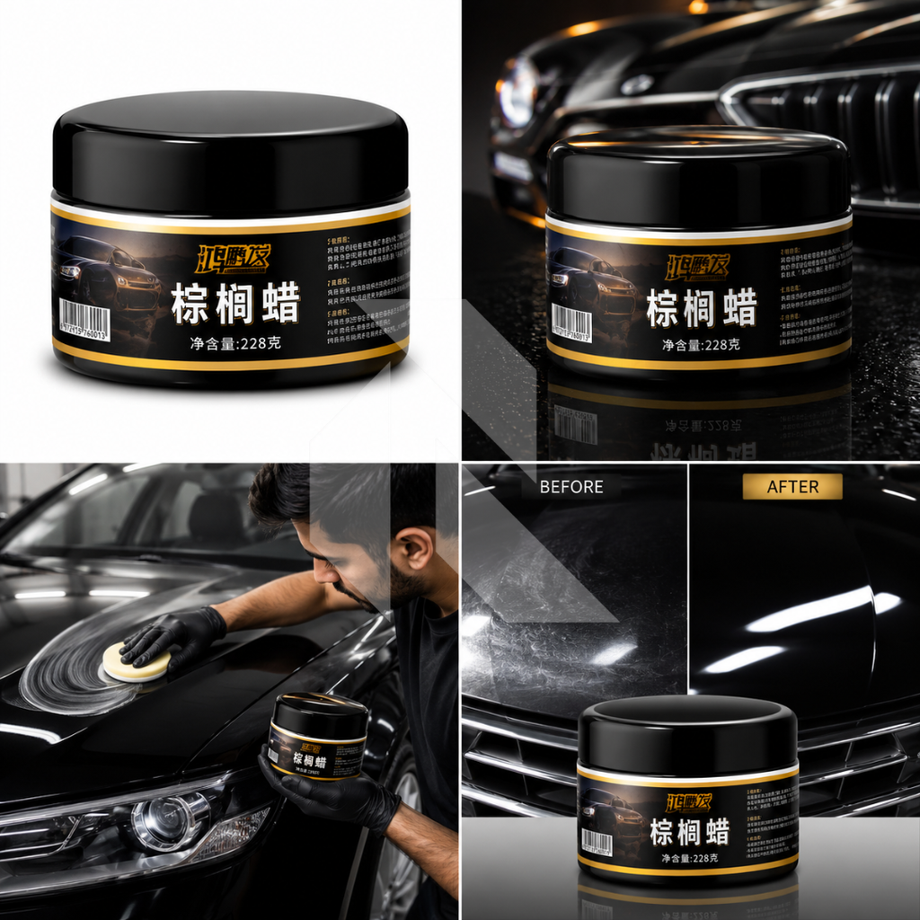 Premium Carnauba Wax 228g – High Gloss Car Polish & Long-Lasting Paint Protection