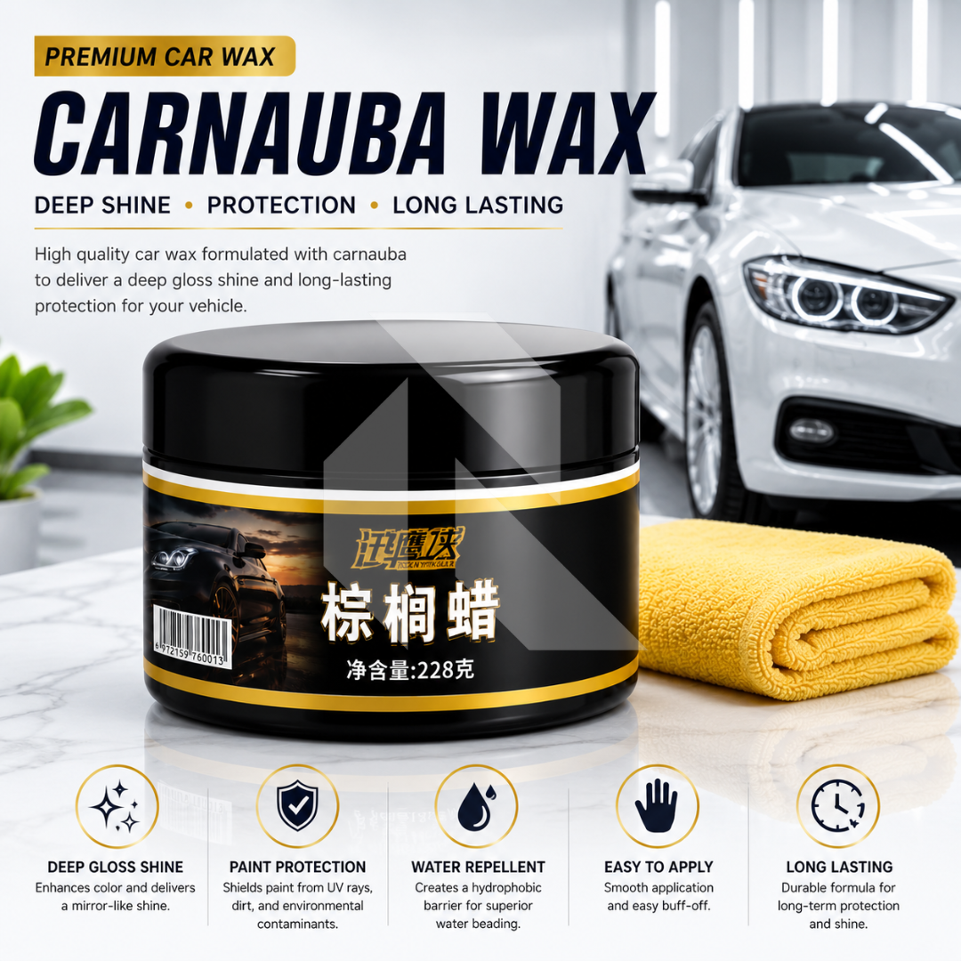Premium Carnauba Wax 228g – High Gloss Car Polish & Long-Lasting Paint Protection