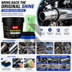 Chrome Polish 100g Kit – Metal & Chrome Shine Restorer with Applicator Sponge & Microfiber Cloth