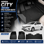 Honda City 2021-2025 TPE Floor Mats – Waterproof & Custom Fit All-Weather Car Mats