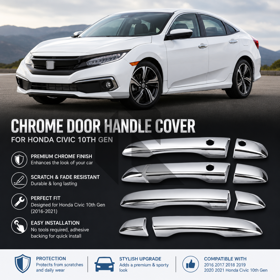 Honda Civic X 2016-2021 Door Chrome Handle Covers