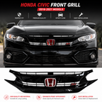 Honda Civic 2016-2021 Piano Black SI Front Grill