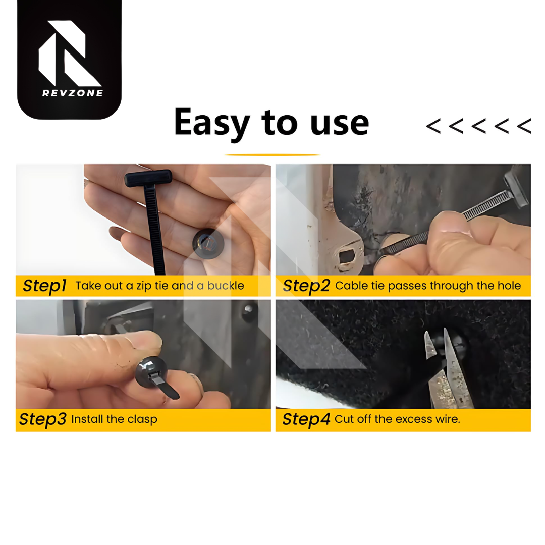 Universal Cable Tie Clips – Heavy Duty Nylon Push Mount Fasteners