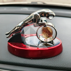 Leopard Coin Solar Car Dashboard Air Freshener – Coin 360° Rotating Decorative Fragrance