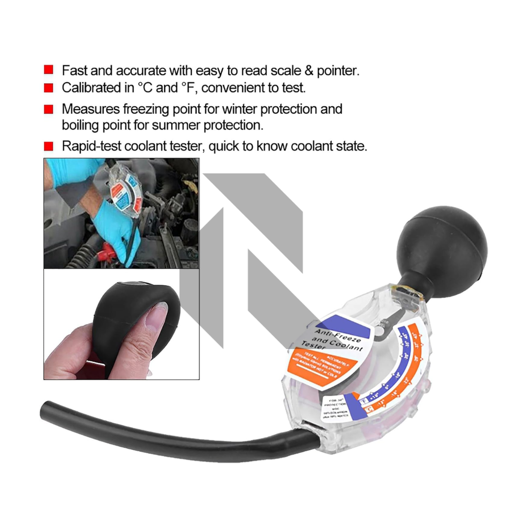 Antifreeze Coolant Tester | Radiator Coolant Freezing Point Meter for Cars, SUVs & Trucks