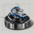Solar Car Air Freshener Diffuser with Rotating Crystal Globe Design – Dashboard Car Perfume
