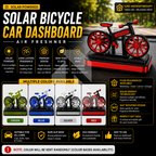 Solar Bicycle Car Dashboard Air Freshener – Rotating Wheels, 360° Solar Powered Car Perfume