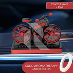 Solar Bicycle Car Dashboard Air Freshener – Rotating Wheels, 360° Solar Powered Car Perfume