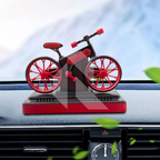Solar Bicycle Car Dashboard Air Freshener – Rotating Wheels, 360° Solar Powered Car Perfume