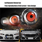 Dynamic Devil Eye Car Headlights – 12V LED Projector Lights with Remote Control
