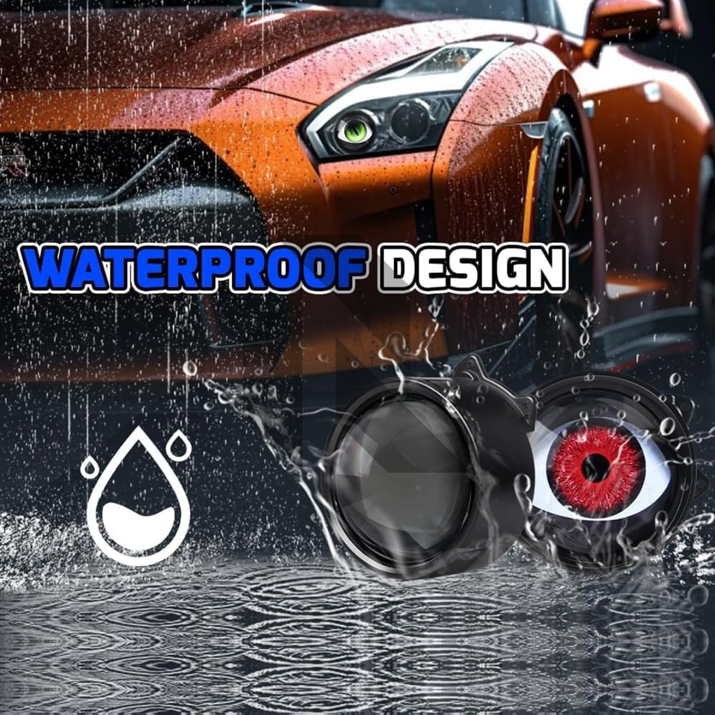 Dynamic Devil Eye Car Headlights – 12V LED Projector Lights with Remote Control