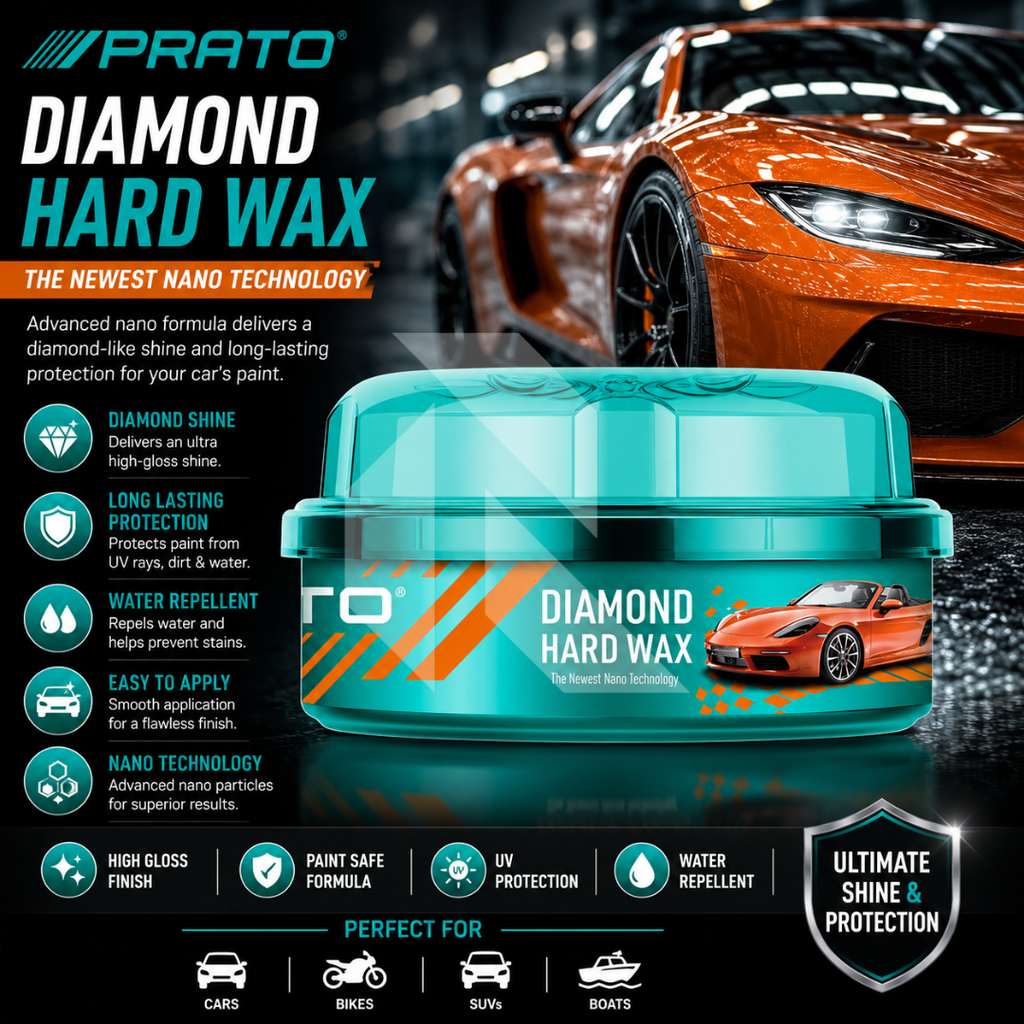 PRATO Diamond Hard Wax – Premium Paint Protection Wax for Deep Gloss & Long-Lasting Shine