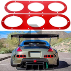 Universal Aluminum Rear Bumper Air Diversion Diffuser Panel (Pair)