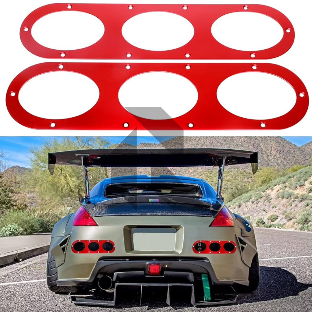 Universal Aluminum Rear Bumper Air Diversion Diffuser Panel (Pair)