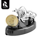 Bull With Dollar Mark Solar Car Dashboard Air Freshener – 360° Rotating Fragrance Decor