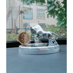 Bull With Dollar Mark Solar Car Dashboard Air Freshener – 360° Rotating Fragrance Decor