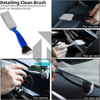 Double Head Car Cleaning Brush – 2 in 1 Microfiber & Soft Bristle Detailing Brush