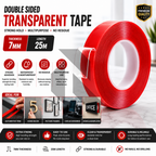 Double Sided Transparent Heavy Duty Adhesive Tape 7MM x 25M