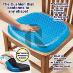 Non-Slip Gel Seat Cushion | Breathable Honeycomb Egg Sitter Support Pad for Car, Office Chair & Bike Seat