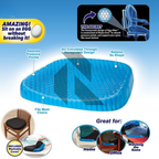 Non-Slip Gel Seat Cushion | Breathable Honeycomb Egg Sitter Support Pad for Car, Office Chair & Bike Seat
