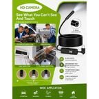 Mini HD Endoscope Inspection Camera 1M Semi-Rigid Cable | 5.5mm Lens | Type-C | IP67 Waterproof | 6 LED Adjustable Lights