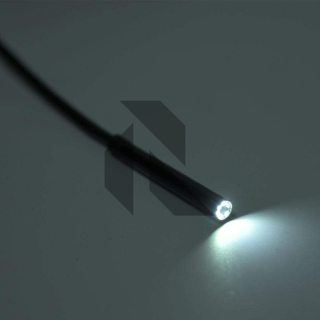 Mini HD Endoscope Inspection Camera 1M Semi-Rigid Cable | 5.5mm Lens | Type-C | IP67 Waterproof | 6 LED Adjustable Lights