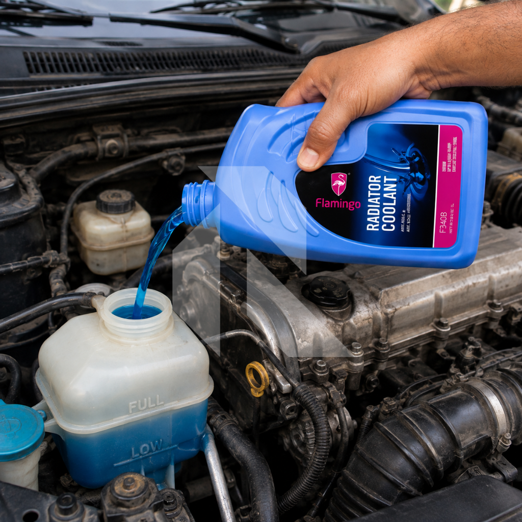 Flamingo Radiator Coolant Blue 1L – Ready to Use Engine Coolant