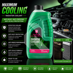 Flamingo Radiator Coolant Green 1L – Ready to Use Engine Coolant Antifreeze & Anti-Rust Formula
