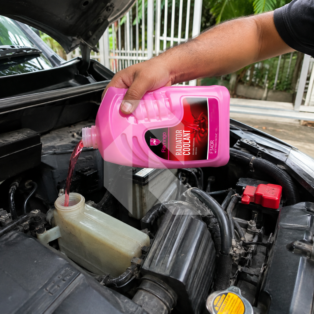 Flamingo Radiator Coolant Red 1L – Ready to Use Engine Coolant