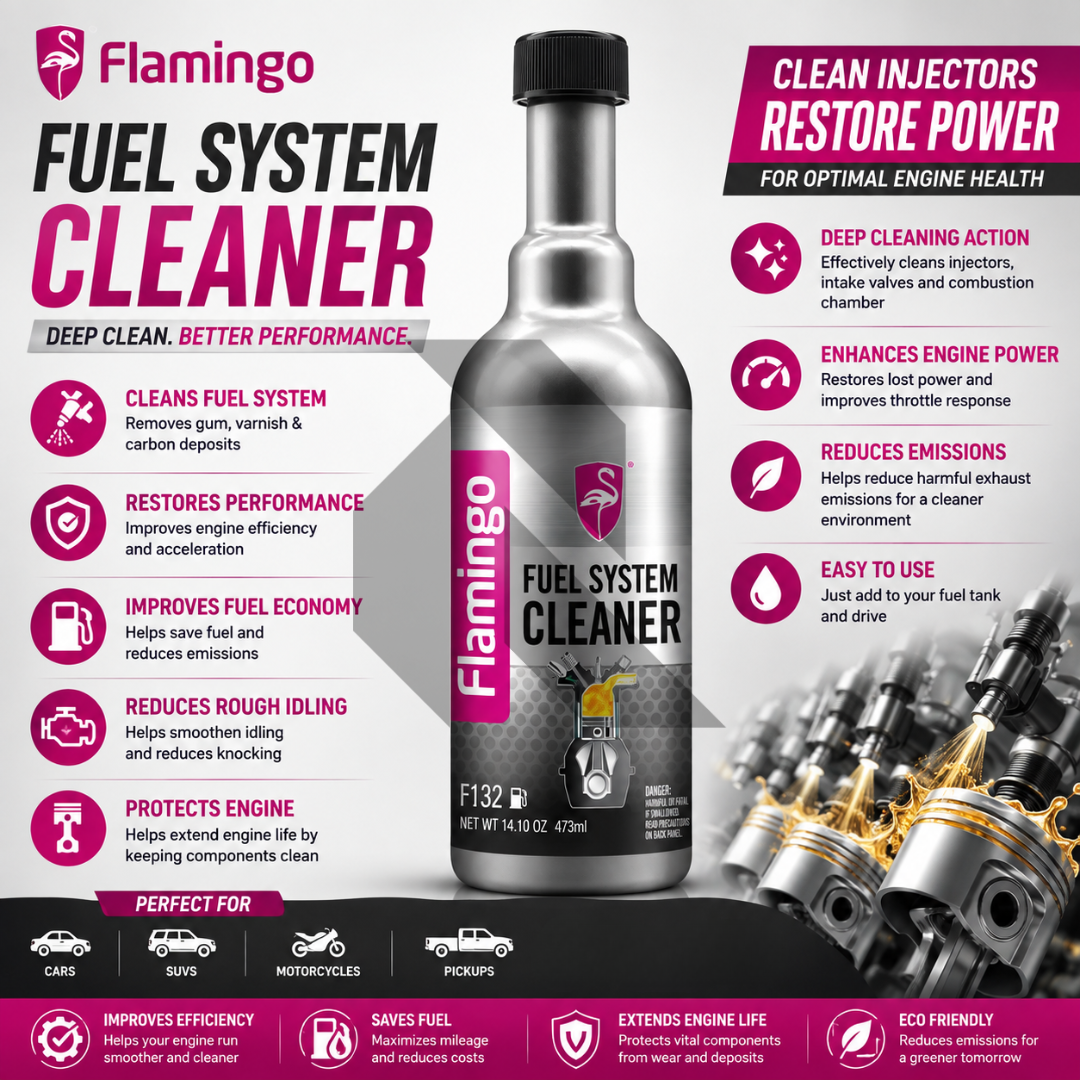 Flamingo Complete Fuel System Cleaner 473ml – Petrol Fuel System Treatment & Injector Cleaner