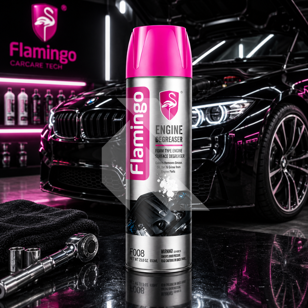 Flamingo Engine Degreaser 650ml – Heavy Duty Engine Cleaner Spray for Grease, Oil & Dirt Removal