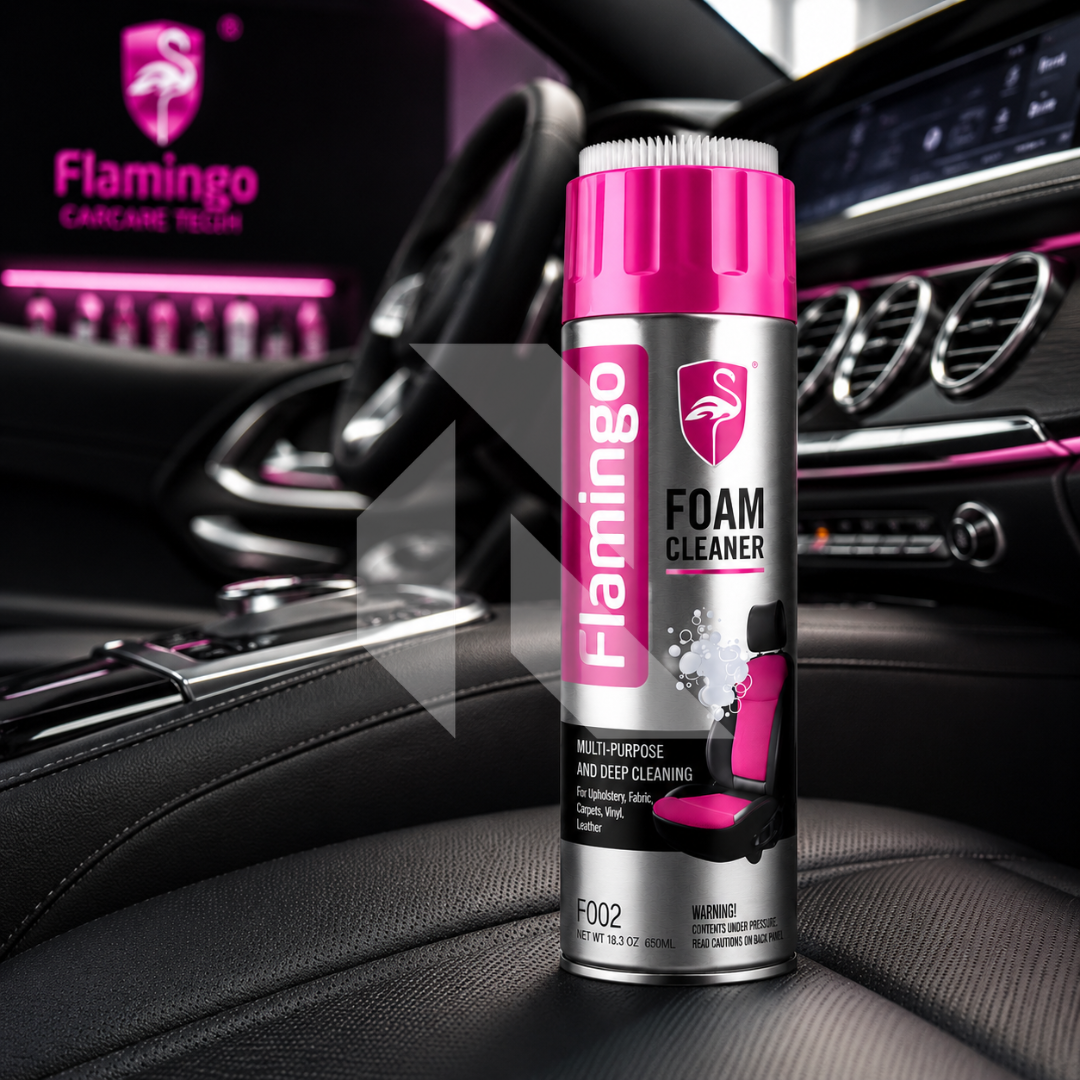 Flamingo Foam Cleaner 650ml – Deep Cleaning Spray for Car Interior, Upholstery & Fabric