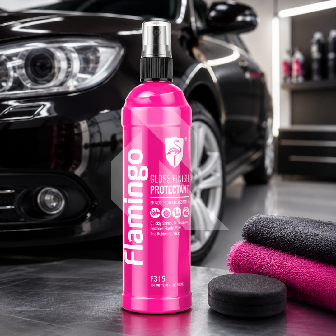 Flamingo Gloss Finish Protectant Spray 315ml – Dashboard, Plastic, Vinyl & Rubber Interior Polish