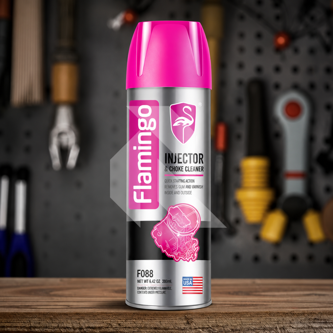 Flamingo Injector & Choke Cleaner 220ml – Carburetor, Throttle Body & Fuel System Cleaner Spray