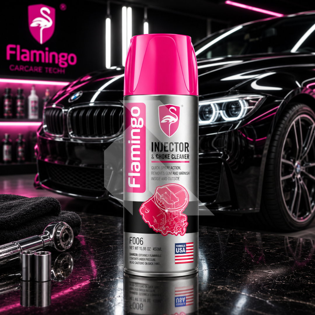 Flamingo Injector & Choke Cleaner 450ml – Carburetor, Throttle Body & Fuel System Cleaner Spray