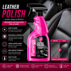Flamingo Leather Polish Spray 500ml – Leather Cleaner, Conditioner & Protectant for Car Seats & Interior