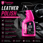 Flamingo Leather Polish Spray 500ml – Leather Cleaner, Conditioner & Protectant for Car Seats & Interior