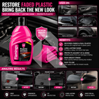 Flamingo Plastic Restorer 300ML – Trim & Plastic Restorer for Exterior Black Plastic & Rubber