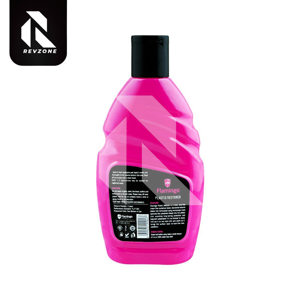 Flamingo Plastic Restorer 300ML – Trim & Plastic Restorer for Exterior Black Plastic & Rubber