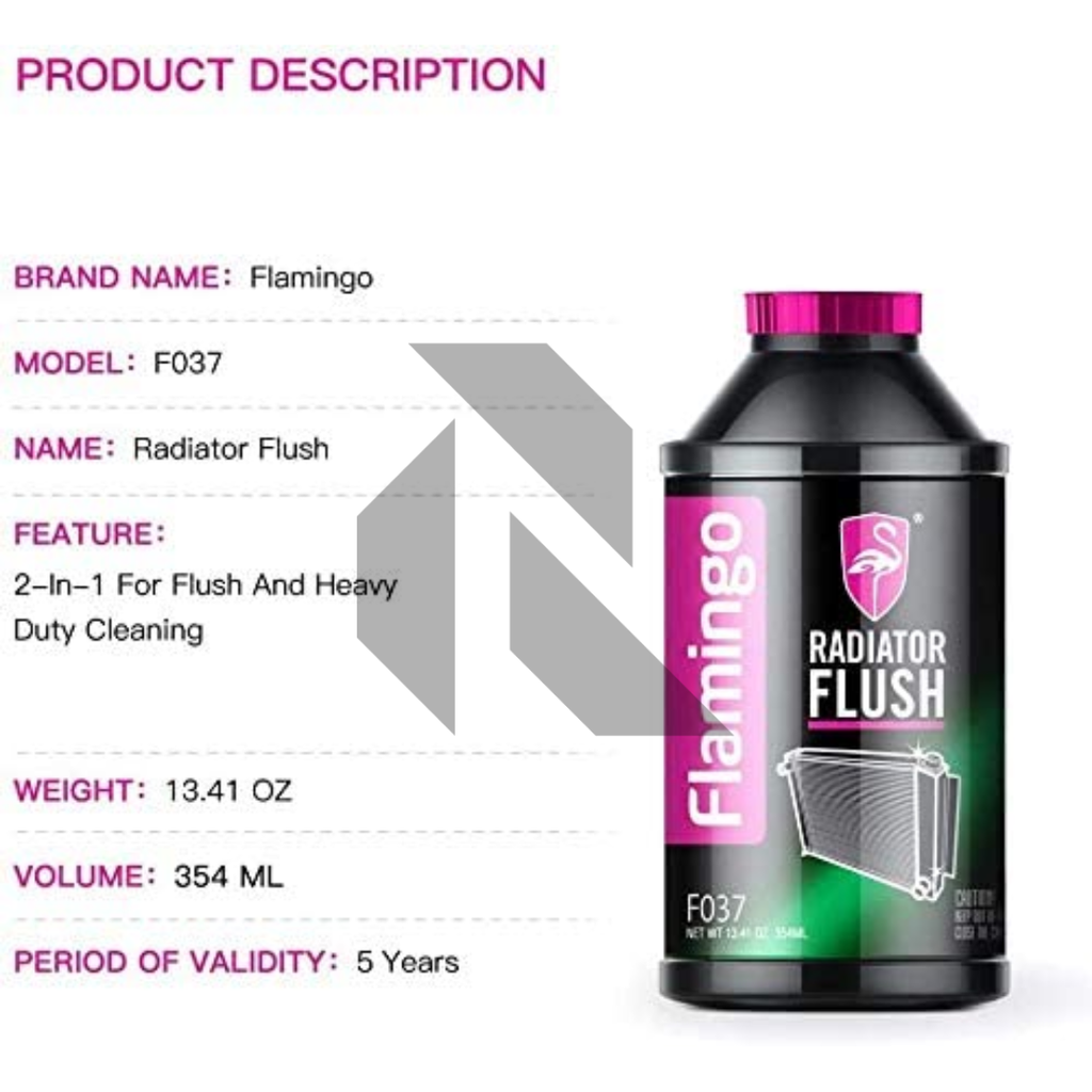 Flamingo Radiator Flush 354ml – Cooling System Cleaner & Radiator Cleaning Solution