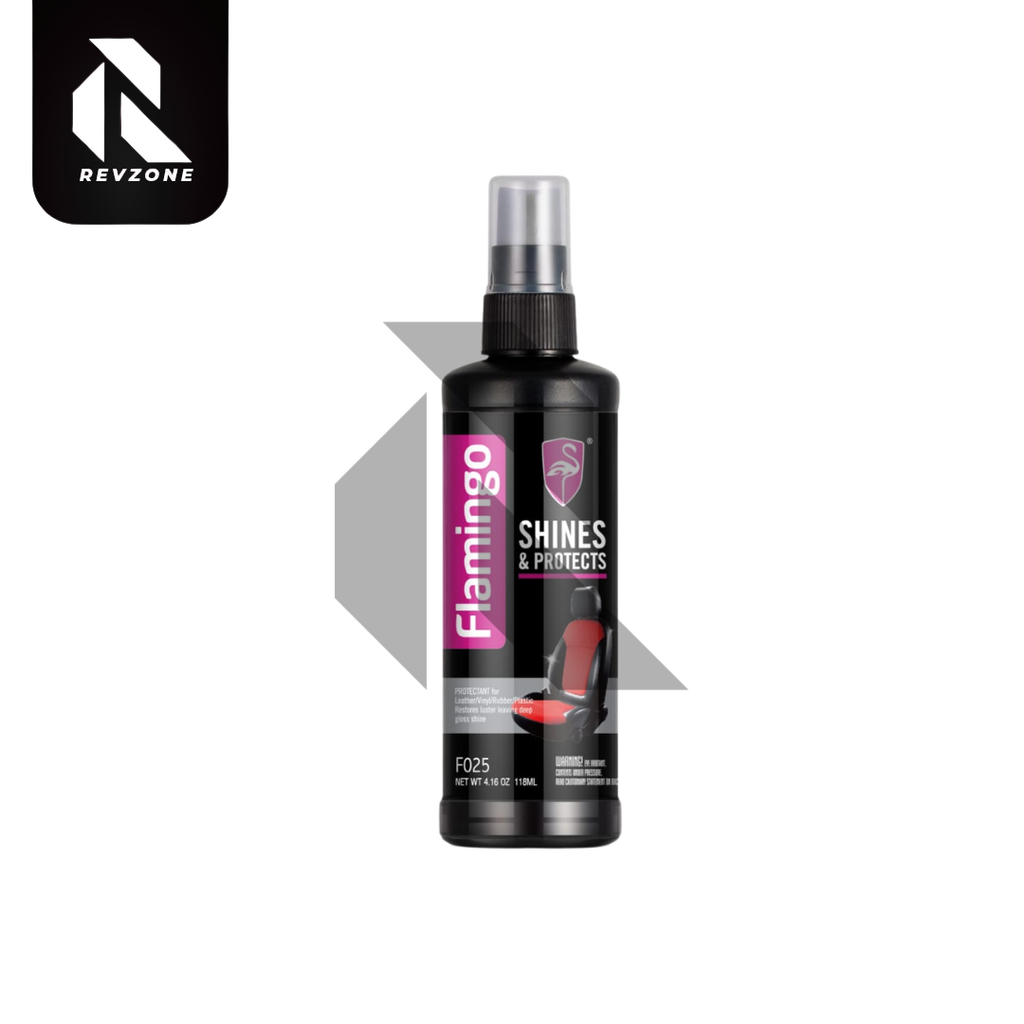 Flamingo Shine & Protectant Spray 118ml – Interior Plastic, Vinyl & Rubber Polish